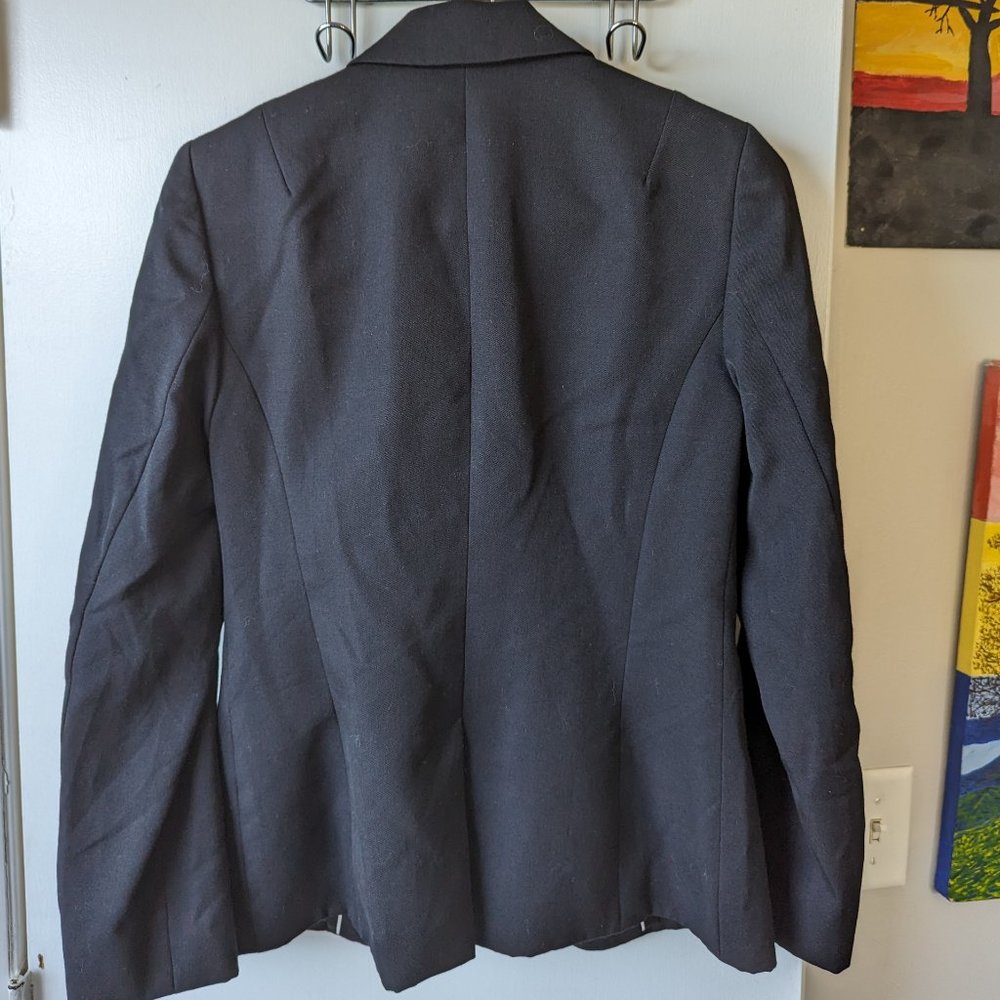 J. Crew Wool Black Blazer Suit Jacket Women's Size 2 - Picture 4 of 10